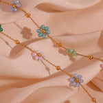 Böhmische Blumen Halskette