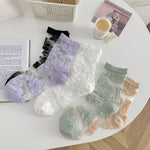 Atmungsaktive Socken Mit Blumenmuster