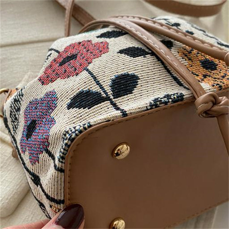 Vintage Tasche Mit Blumenmuster