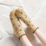 Vintage Blumensocken