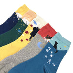 Socken Mit Cartoon-Katzen-Muster