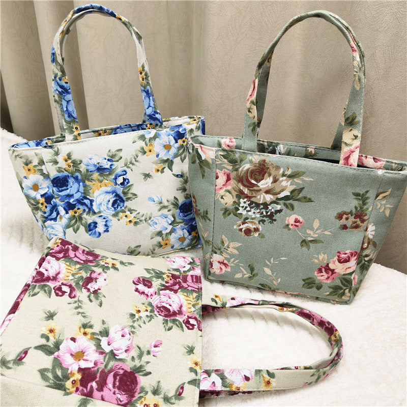 Vintage-Tasche Mit Blumenmuster