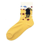 Socken Mit Cartoon-Katzen-Muster