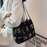 Vintage-Tasche Mit Blumenstickerei