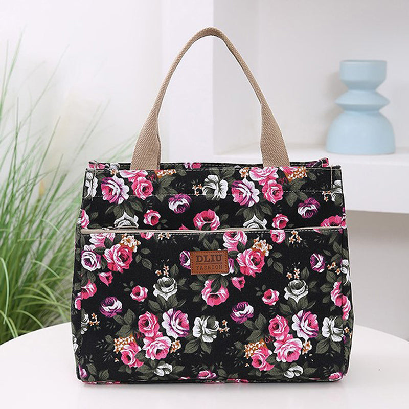 Vintage-Tasche Mit Blumenmuster