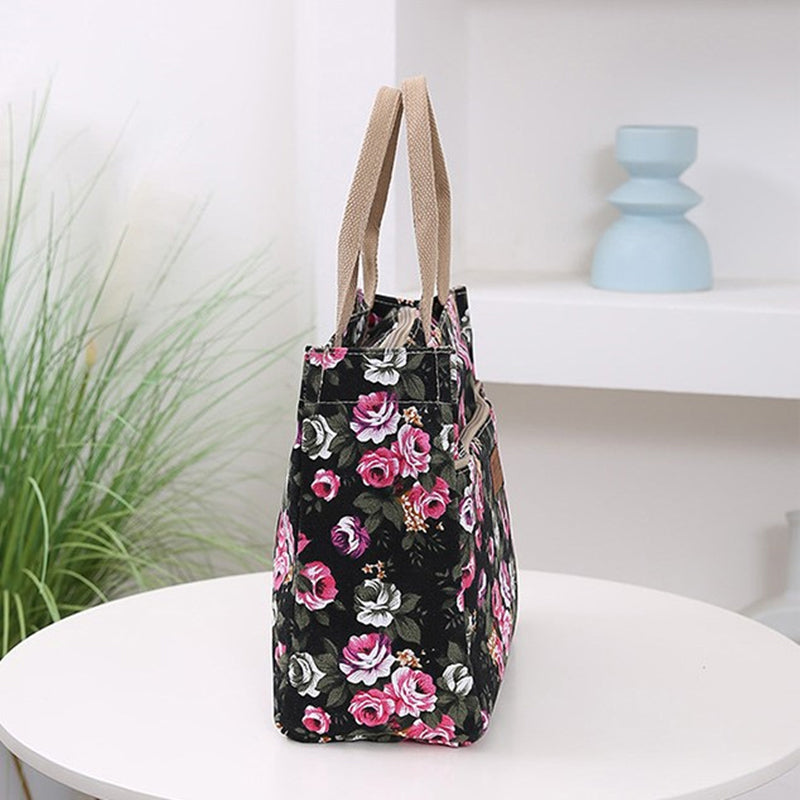 Vintage-Tasche Mit Blumenmuster