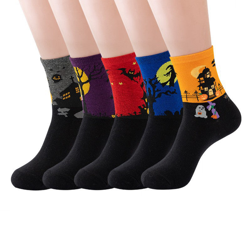 Packung Mit 5 Paar Halloween-Socken