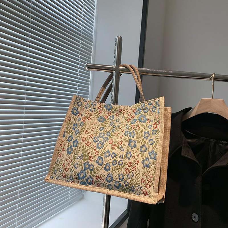 Vintage-Tasche Mit Blumenmuster