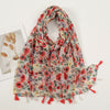 Vintage-Schal Mit Blumenmuster