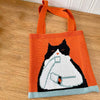 Gestrickte Tasche Mit Cartoon-Katze