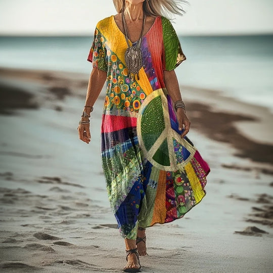 Elegantes Kleid Mit Blumendruck