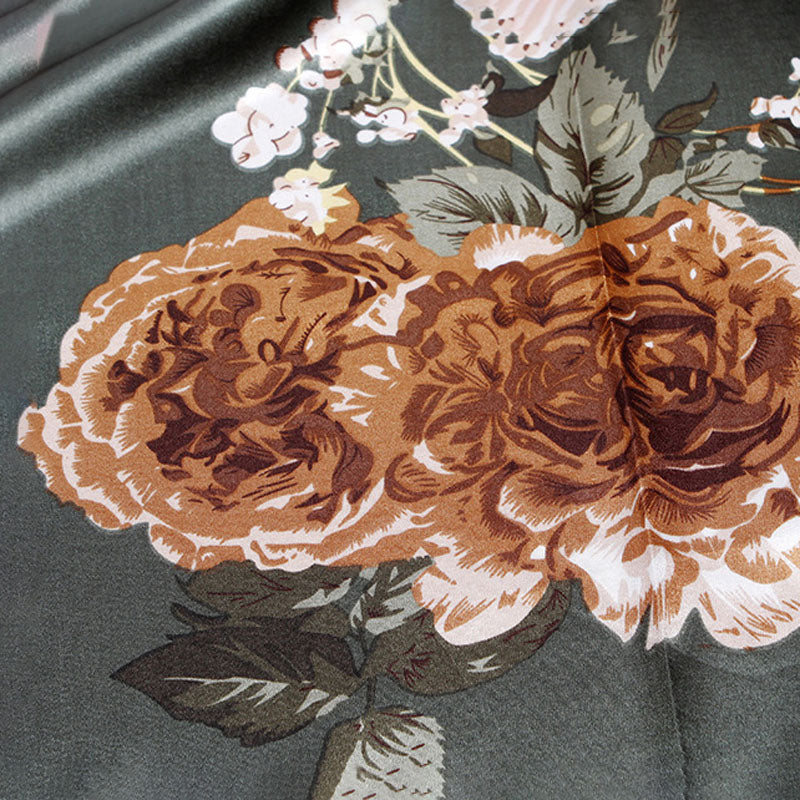 Schal Mit Vintage-Blumendruck