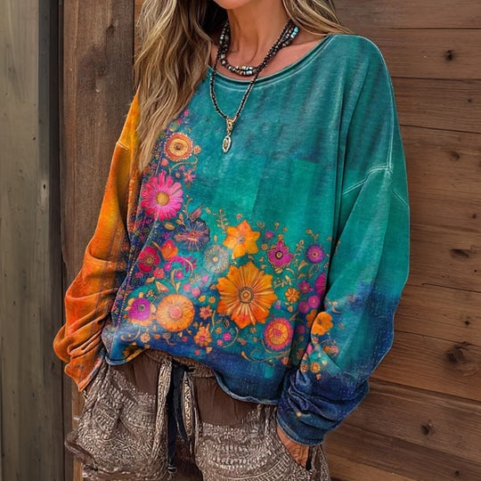 Böhmisches Kleid Mit Blumendruck
