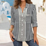 Vintage Gestreifte Bluse