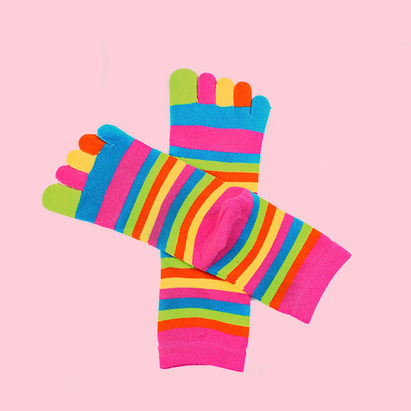 Bunte Fünf-Zehen-Socken