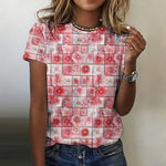 Lässiges T-Shirt Mit Blumendruck