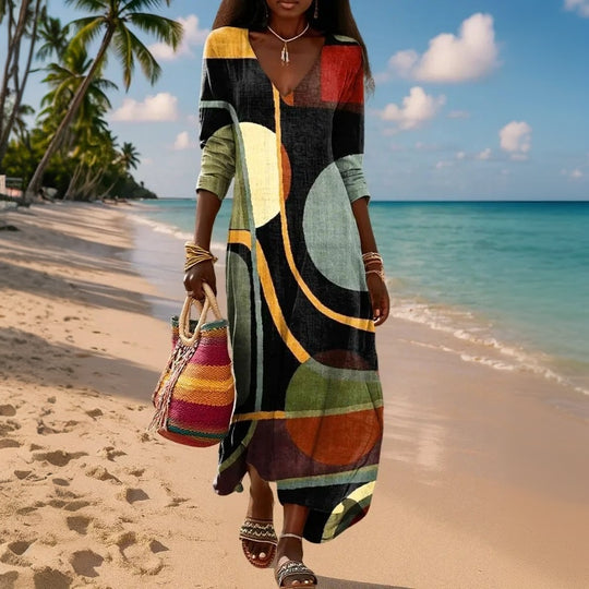 Elegantes Kleid Mit Blumendruck