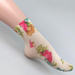 Atmungsaktive Blumensocken