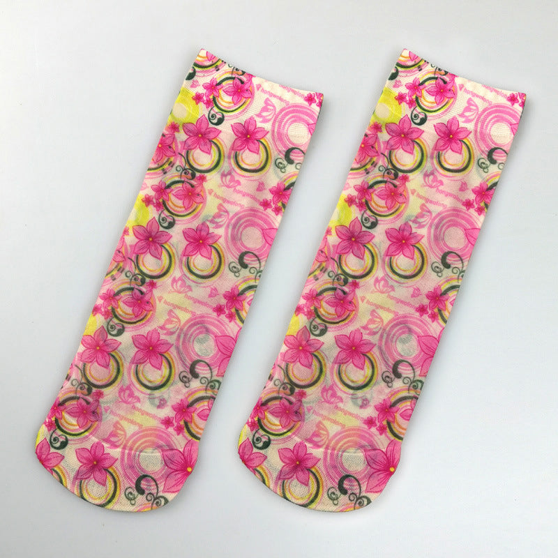 Atmungsaktive Blumensocken