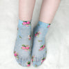 Atmungsaktive Blumensocken