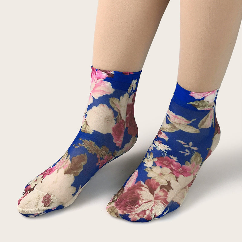 Atmungsaktive Blumensocken