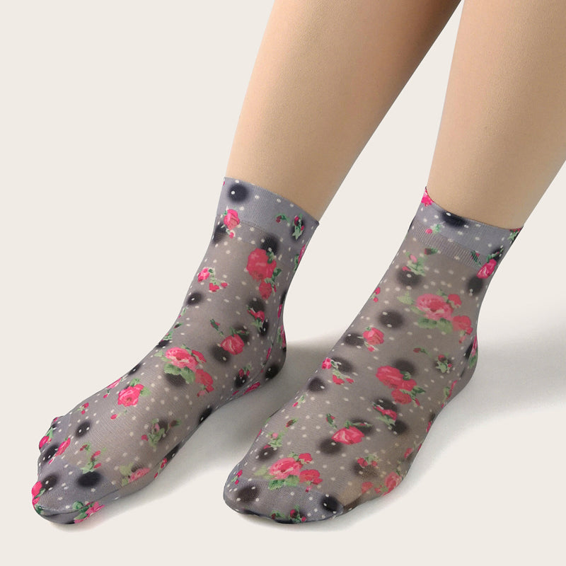 Atmungsaktive Blumensocken