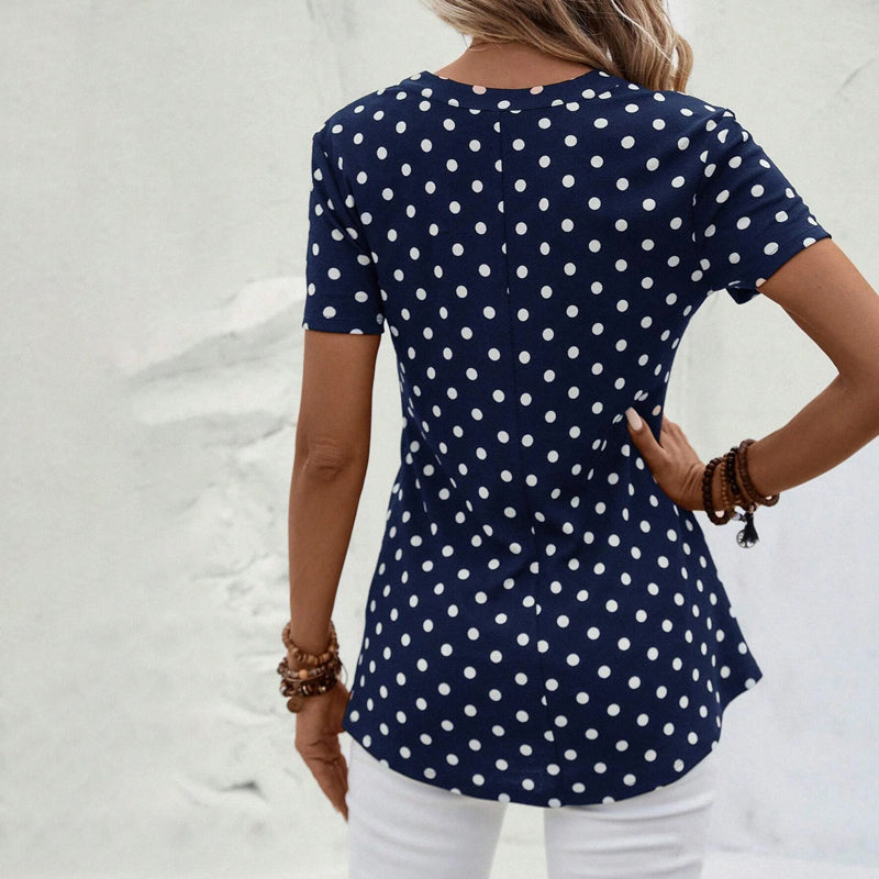 Lässige Polka Dot Bluse