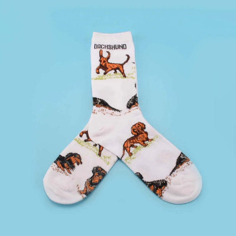 Lässige Socken Mit Hundemuster