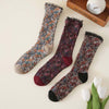 Vintage Blumen-Jacquard-Socken