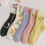 Lässige Blumensocken