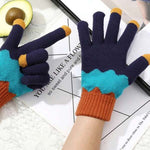 Lässige Farbblock-Handschuhe
