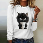 Kreatives T-Shirt Mit Katzen-Print