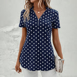 Lässige Polka Dot Bluse