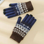 Warme Vintage-Ethno-Handschuhe