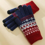 Warme Vintage-Ethno-Handschuhe