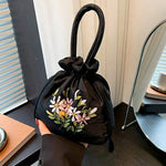 Vintage Tasche Mit Blumenstickerei