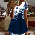 Vintage-T-Shirt Mit Blumendruck