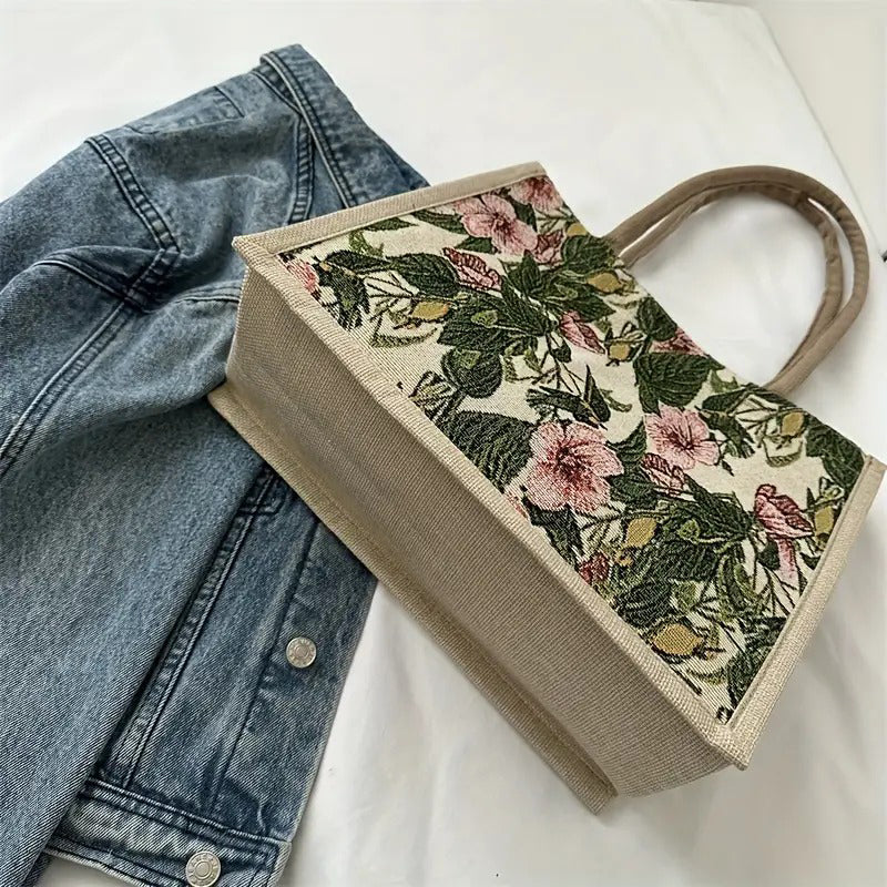 Vintage-Tasche Mit Blumenmuster