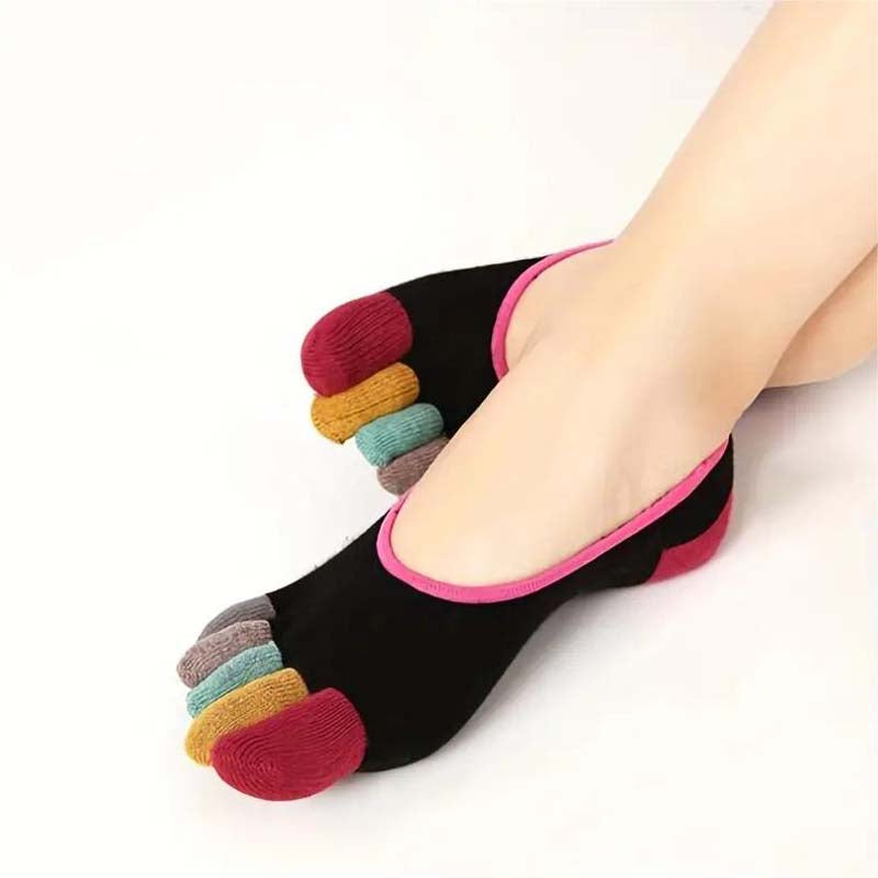 Bunte 5-Finger-Freizeitsocken