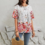 Vintage-T-Shirt Mit Blumendruck