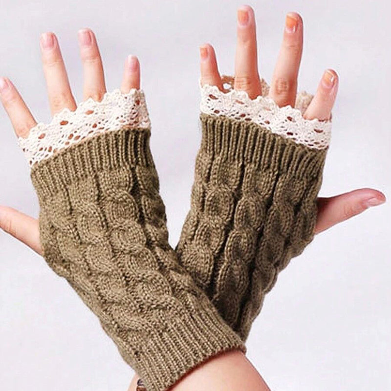 Warme Strickhandschuhe