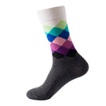 Bunt Karierte Freizeitsocken