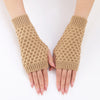 Einfarbige Strickhandschuhe