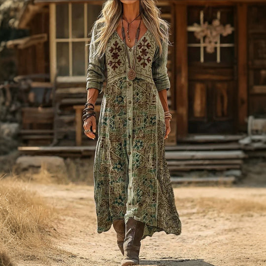 Elegantes Kleid Mit Blumendruck
