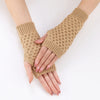 Einfarbige Strickhandschuhe