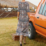 Vintage-Kleid Mit Blumendruck