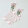 Atmungsaktive Socken Mit Floralem Jacquard