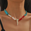 Vintage Boho Perlen Halskette