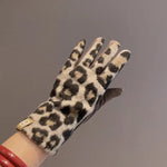 Warme Handschuhe Mit Leopardenmuster