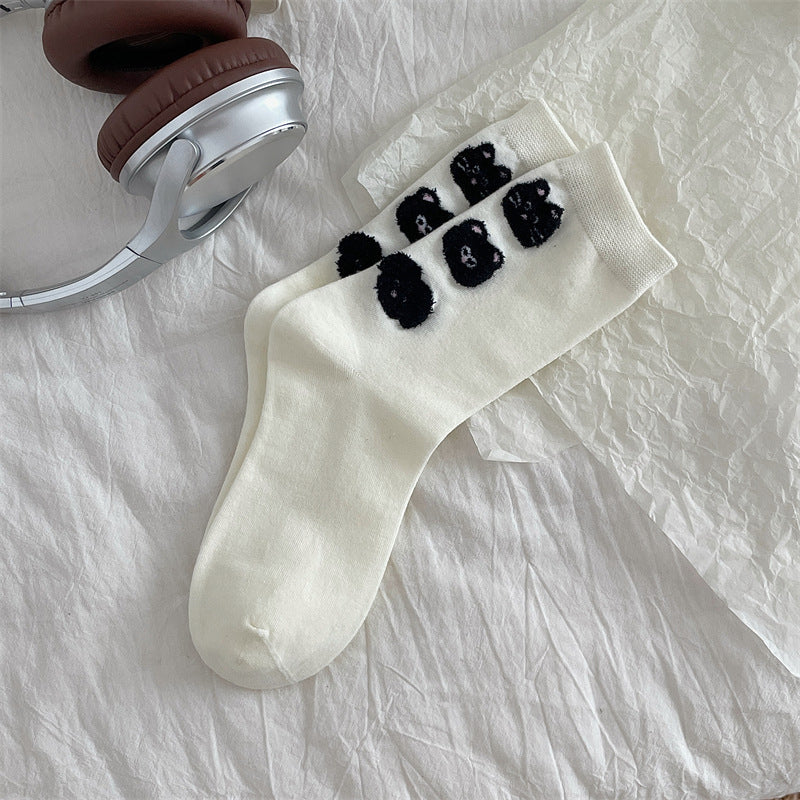 Lässige Socken Mit Katzenprint